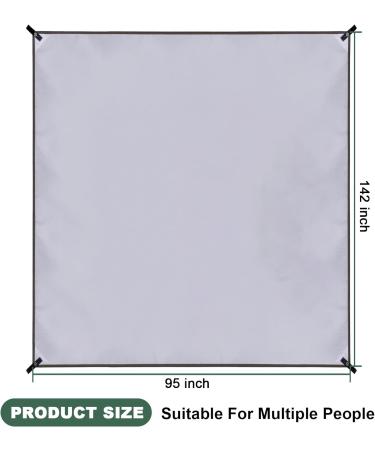 SCOCANOPY Waterproof Camping Tarp 95x142 Gray - Lightweight and Compact - Buy Online on GoSupps.com