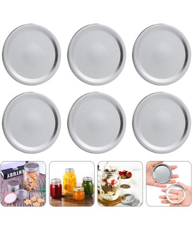 OUNONA 108 Pcs Mason Jar Lids Tinplate Solid Disc 6.8X6.8X0.1cmx2pcs Silverx2pcs - Buy Online on GoSupps.com