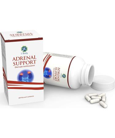 Adrenal Support Supplement with Ashwagandha - Stress & Anxiety Relief - Cortisol, Mood, Focus & Energy - 60 Vegan Capsules - Buy Online on GoSupps.com