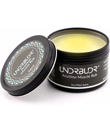 UNDRBUDR Anytime Muscle Rub Salve with Arnica Comfrey & Essential Oils | 3oz All-Natural Herbal Salve for Muscle Soreness Back Pain Joint Discomfort for Fast-Acting Relief Anytime - Buy Online on GoSupps.com