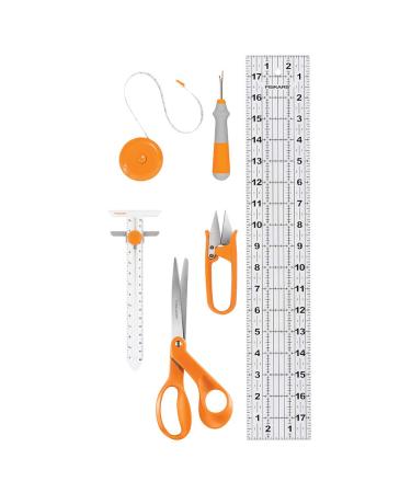 Fiskars Sewing Essentials Set (6pc), Orange 6 Count Sewing Essentials Set Orange - Buy Online on GoSupps.com