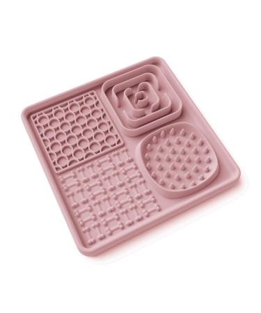 Aodaliy Silicon Slip mat for Dogs Cat Free from BPA + Large Saugnapf Dog Lick Matt cat Lick Mat pet a great idea the dog when shower brush open etc. (pink)