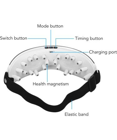 Magnetism Eye Massage Device for Women | Rechargeable USB Eye Massager with 9 Vibration Modes | Relieve Eye Fatigue & Dark Circles - Buy Online on GoSupps.com