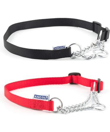 Anco Nylon Check Chain Collar Red | Size 2-4 (35-45 cm) - Best Price & Fast Shipping - Buy Online on GoSupps.com