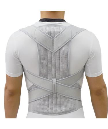 YMGSCC Posture Corrector Back Brace Clavicle Support Stop Slouching Hunching Adjustable Trainer(XL) X-Large Grey