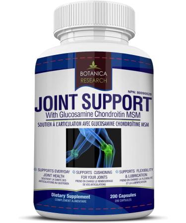 Joint Health Support Formula with Glucosamine Chondroitin MSM - Complex Relief Formula Supplement for Severe Stiffness and Aching Meniscus Pain 200 Capsule Pills For Women Men - Buy Online on GoSupps.com