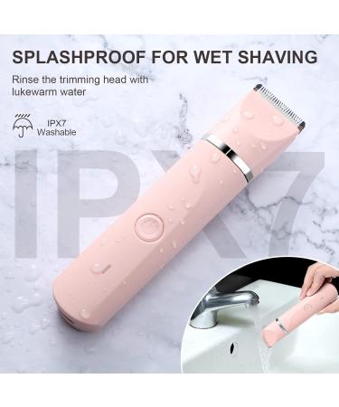 Electric Bikini Trimmer for Women - Wet & Dry Lady Shaver with Ceramic Blades - Pink - Buy Online on GoSupps.com