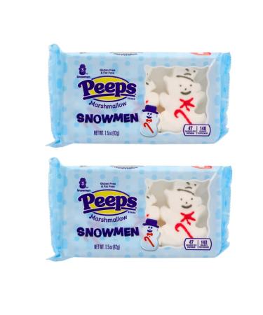 Marshmallow Snowmen - 2 Packages 3 in Each 6 Christmas Snowmen In Total. Gluten Free & Fat Free - Perfect for stocking Stuffers