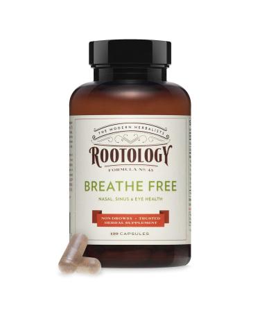 Rootology Breathe Free - Natural Nasal & Sinus Relief - Fast-Acting Non-Drowsy - 120 Capsules