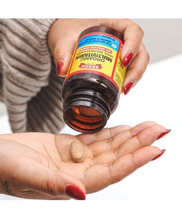 Bragg Daily Multivitamin for Women & Men - Organic Whole Food Supplement - 30 Tablets - Buy Online on GoSupps.com