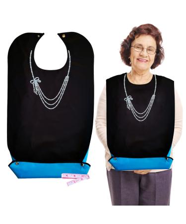 Swirlcolor bibs for adults waterproof and reusably elegant large bibs washable bibs with collecting bowl bibs for seniors women clothing protection for older patients