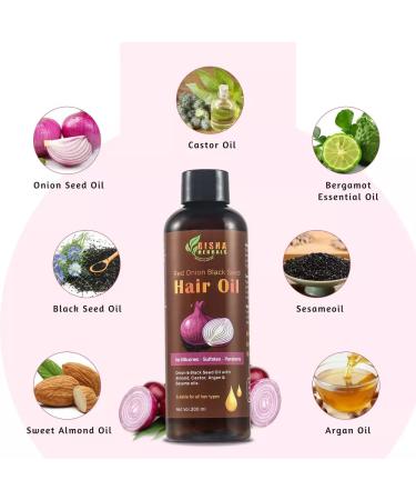 Red Onion Black Seed Hair Oil for Growth & Repair - Non-Greasy Vegan Cruelty-Free - Ideal for Men & Women - Buy Online on GoSupps.com