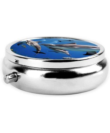 Killer Whale Mini Round Pill Box | 3 Compartment Travel Pill Organizer | Portable Medicine Case for Home & Office - Buy Online on GoSupps.com
