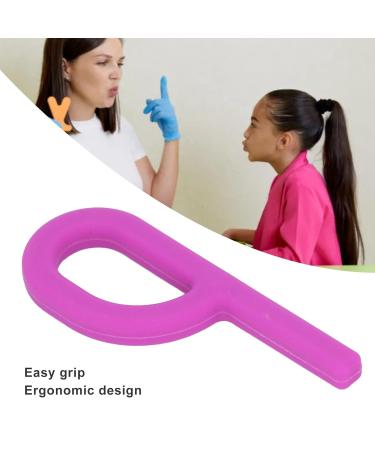 P-Shaped Silicone Sensory Cake Tool - Improve Chewing & Oral Muscle Rehabilitation - Purple Oral Motor Stimulation Toy for Children - Buy Online on GoSupps.com