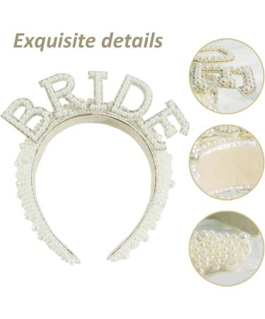 scicent Headband Glitter Padded White Pearls Embellished Hair Bands for Costume Shiny Jeweled Head Bands for Brides and Bridesmaid Fashion Beaded Hairband Wedding Hair Accessories for Women - 28810 - Buy Online on GoSupps.com