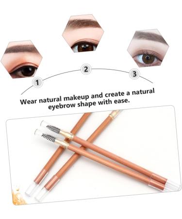Healeved 2pcs Double Ended Eyebrow Pencil with Brush Dark Brown Eyebrow Pencils Eyebrow Drawing Pencils Wood - Buy Online on GoSupps.com