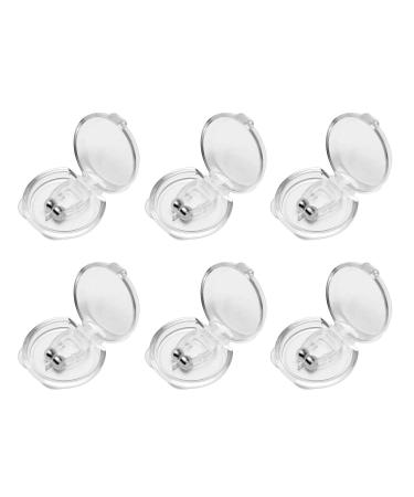 Silicone Magnetic Anti Snore Clip - MLM Snore Stopper Silicone Nose Device Magnetic Nose Clip - Snoring Solution Professional Sleeping Aid Relieve Snore for Men Women - 6 Pack