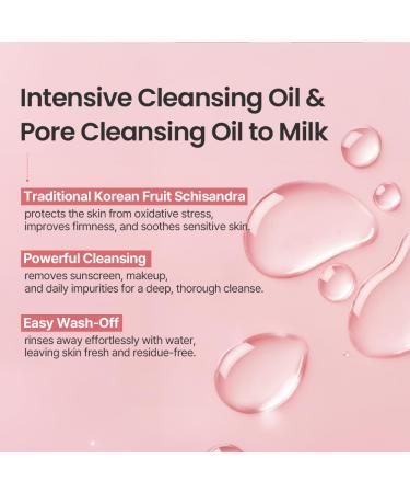 AVEA Pore Cleansing Oil to Milk - Traditional Korean Schisandra Seed Oil | Madecassoside & Asiaticoside | Gentle Hydrating Cleanser for Refining & Smoothing - 3.38 fl oz / 100ml - Buy Online on GoSupps.com