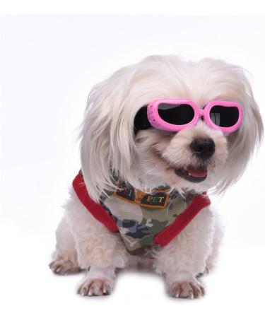 petall Outdoor Dog Sunglasses Anti-UV Eye Protection Goggles Waterproof Windproof Anti-Fog for Small Pet Puppy Dog Cat (Pink) - Buy Online on GoSupps.com