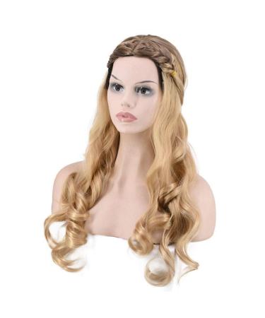 BGHJUE Blonde Gradient Braided Long Curly Heat Resistant Wig for Women - Premium Quality Blonde Hair - Buy Online on GoSupps.com
