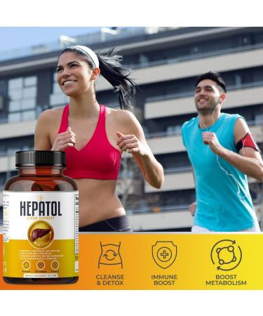 Hepatol Liver Cleanse Detox Supplement with Turmeric & L-Cysteine - 60 Ct for Liver Health & Digestion - Buy Online on GoSupps.com