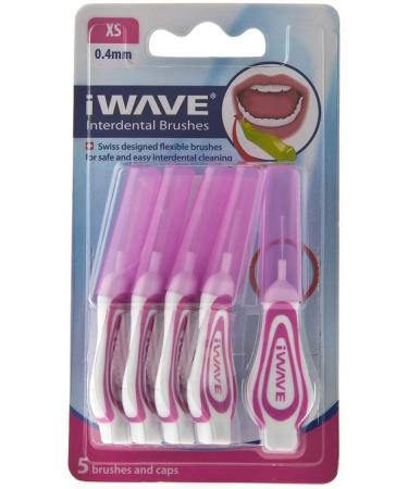 iWave Interdental Brushes Fine Size 0.4mm Pink Pack of 5 Interdental Cleaning Brushes for Total Teeth Cleaning Plaque Removal Tool Pink 5 count (Pack of 1) - Buy Online on GoSupps.com