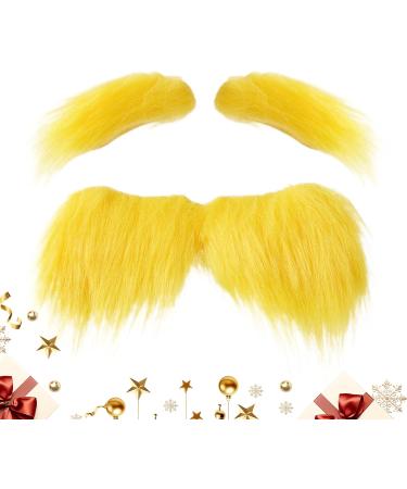 Moustache blonde | Costume de moustache de No l | Fournitures de f te auto-adh sives amusantes pour les f tes de fin d'ann e v nements de feu de d'automne de cosplay maquillage f 1 ml (Lot de 1) - Buy Online on GoSupps.com