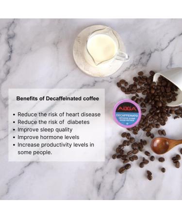 Caf Agga - Decaffeinato Coffee Pods - Medium Roast Coffee - 100% Arabica - Recyclable - Swiss Method - Keurig & K-Cup Compatible Pods - 2/5 Intensity - 96 Cups Coffee - 6 Boxes of 16 Pods (96 Pods) - Buy Online on GoSupps.com
