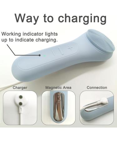 Face Scrubber ROOBUCK Facial Cleansing Brush Waterproof and Rechargeable Face Scrub Brush for Men & Women Cleansing Exfoliating and Massaging Electric Face Wash Brush (Light Blue) - Buy Online on GoSupps.com
