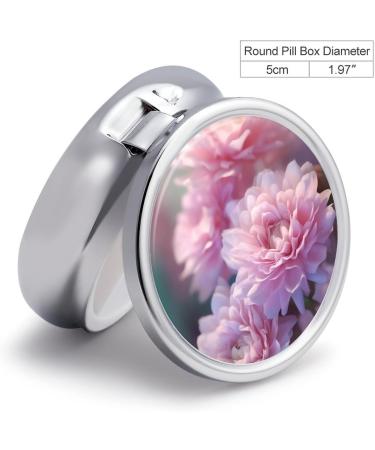 Travel Pill Box with 3 Compartments - Pink Flowers - Portable Medicine Organizer for Purse & Pocket - Buy Online on GoSupps.com