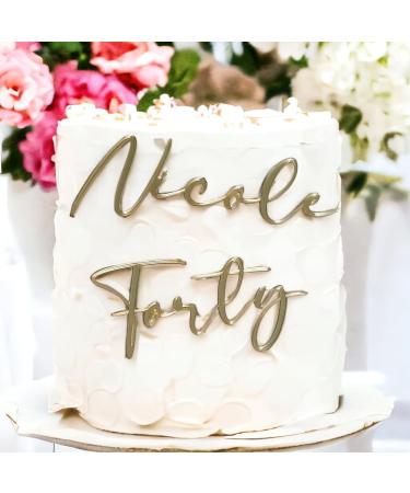 Name and Age Cake Charms Any Name Any Age customised Cake Charm Personalised Cake Charm (BLACK)