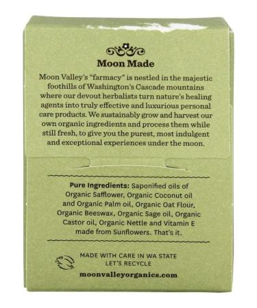 Buy MOON VALLEY ORGANICS Oatmeal Sage Soap - 4 OZ | Natural Handmade Soap for Healthy Skin | International Shipping Available - Buy Online on GoSupps.com