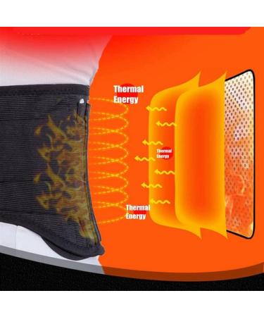 Self-Warming Tourmaline Waist Support Belt for Back Pain Relief - Adjustable Lumbar Decompression Belt for Men & Women - Black - Buy Online on GoSupps.com