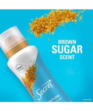 Secret Dry Spray Antiperspirant Deodorant for Women 48hr Weightless Sweat & Odor Protection Gentle on Skin Brown Sugar Scent 4.1 oz (Pack of 3) Brown Sugar 4.1 Ounce (Pack of 3) - Buy Online on GoSupps.com