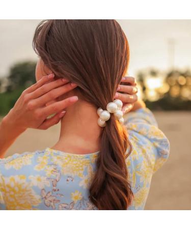 Generse Hair Ties with Pearls - Elastic Hair Bands for Women & Girls | 2 Pieces - Durable & Stylish Hair Accessories - Buy Online on GoSupps.com