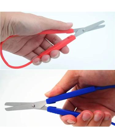 2-Piece Stainless Steel Loop Scissors - Self-Opening Easy Grip for Kids & Adults | International Shipping - Buy Online on GoSupps.com