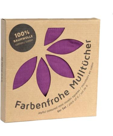 Divata Bunte Mini Mulltche 6er Set - Oeko-Tex Certified Baby Spitting Towels 35x35 cm Colorful Baby Washcloths for Girls - International Shipping - Buy Online on GoSupps.com