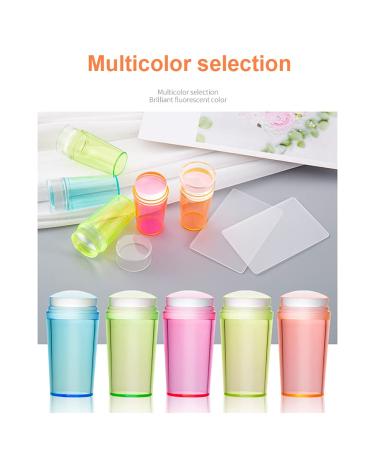 Herbest's Colorful Nail Stamp Set - Transparent Silicone Handle & Clear Pressure Heads for DIY Manicure - Nail Art Tool for Women & Girls - Perfect for Home & Salon Use - Buy Online on GoSupps.com