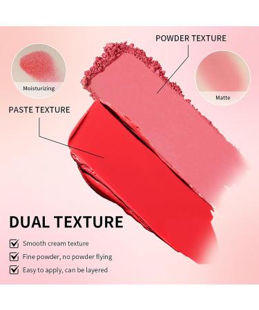 2 in 1 Multi-Use Cream and Powder Blush Palette for Daily Makeup Essential Cosmetic Accessories - Buy Online on GoSupps.com
