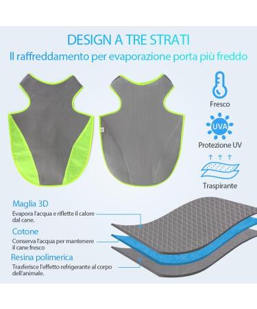 Comfpet Dog Cooling Vest | Lightweight Summer Dog Cooling Shirt with UV Protection & Breathable Mesh - Ideal for Outdoor Activities - Buy Online on GoSupps.com
