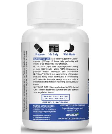 Buy CoEnzyme Q10 300mg - 60 Capsules | Premium Quality Supplement for Energy & Heart Health - Fast International Shipping - Buy Online on GoSupps.com