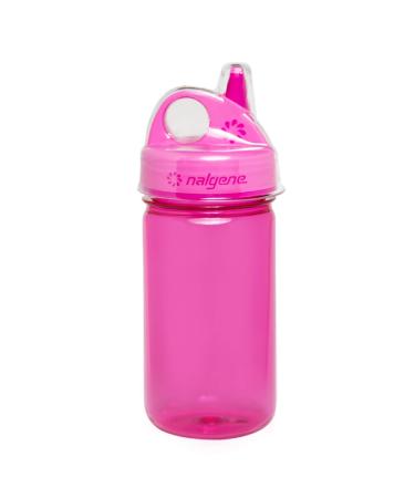 Nalgene Kids Grip-N-Gulp Water Bottles  Leak Proof Sippy Cup  Durable  BPA and BPS Free  Dishwasher Safe  Reusable and Sustainable  12 Ounces Pink with Cover