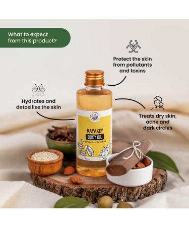 Buy Kayakey Body Oil - Ayurvedic Massage Blend with Olive Sesame & Almond Oils - 200ml | International Shipping Available - Buy Online on GoSupps.com