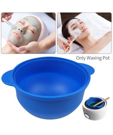 Non-Stick Heat Resistant Waxing Pot - Blue with Silicone Liner and Handle - Buy Online on GoSupps.com
