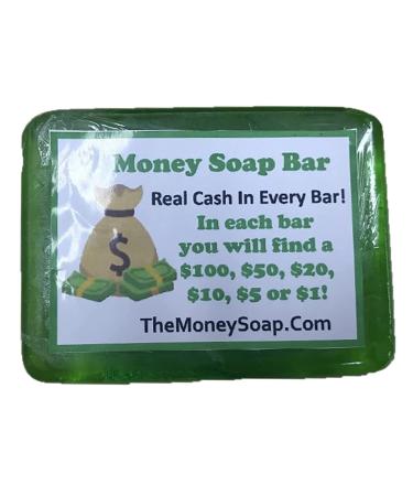Money Soap Bar - Real Cash Inside | Jackpot Gag Gift with Pear Scent | Fun Gifts for Him or Her | Up to $100 in Each Bar - Buy Online on GoSupps.com