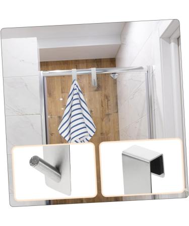 DOITOOL 4 Pcs Bathroom Door Hook Towel Hooks Hat Hooks Over The Door Towel Hook Bathroom Hanger Scarf Letter 17.8X4CMx2pcs Silverx2pcs - Buy Online on GoSupps.com