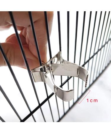 4 PCS Bird Fruit Feeder Cuttlefish Clip Bird Cage Seed Feeder Birds Food Holder Stainless Steel Bird Feeder for Bird Hamster Cockatiel Parrot - Buy Online on GoSupps.com