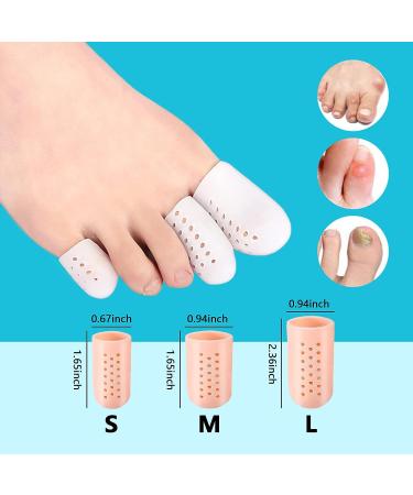 12Pcs Gel Toe Protectors for Hammer Toes - Breathable Blister Caps with Holes - Reusable Toe Covers for Women Men - Toe Guards for Feet - Complexion - Buy Online on GoSupps.com