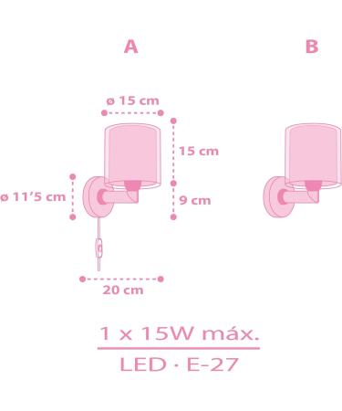 Dalber Unicorns Children's Wall Lamp - Pink Animal Light for Kids' Room | Stylish Lampshade - Buy Online on GoSupps.com