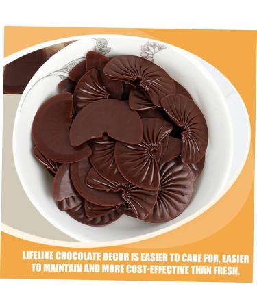 HEMOTON 24pcs Imitation Chocolate Chips Interesting Fake Chocolate Multi-function Fake Chocolate Simulated Decorative Chocolate Decor Chocolate Models Material Food Play Pvc 3.50X2.50X0.20CM 1 - Buy Online on GoSupps.com